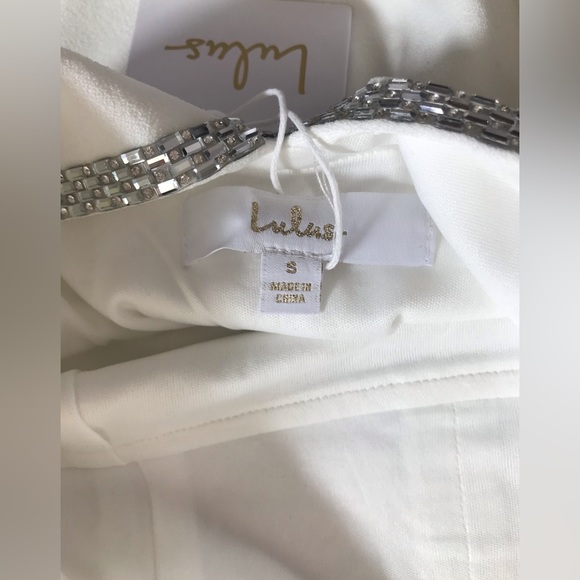 Lulus Mermaid White Rhinestone Maxi Dress - Picture 15 of 16